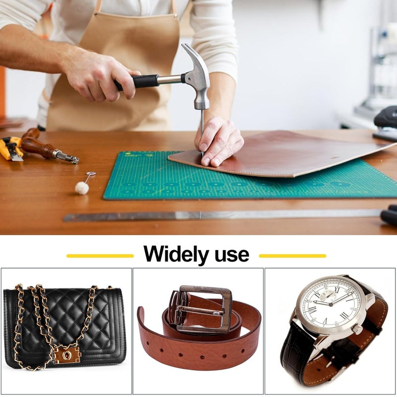 Boyistar 17 Pcs Round Leather Hole Punch Tool 0.5-7mm, Metal Hollow Hole Punching for Leather Craft Punch Tools Set Round Hollow Tools for Belts, Watch Band, Paper, Plastic, Leather with Storage Box - Image 5